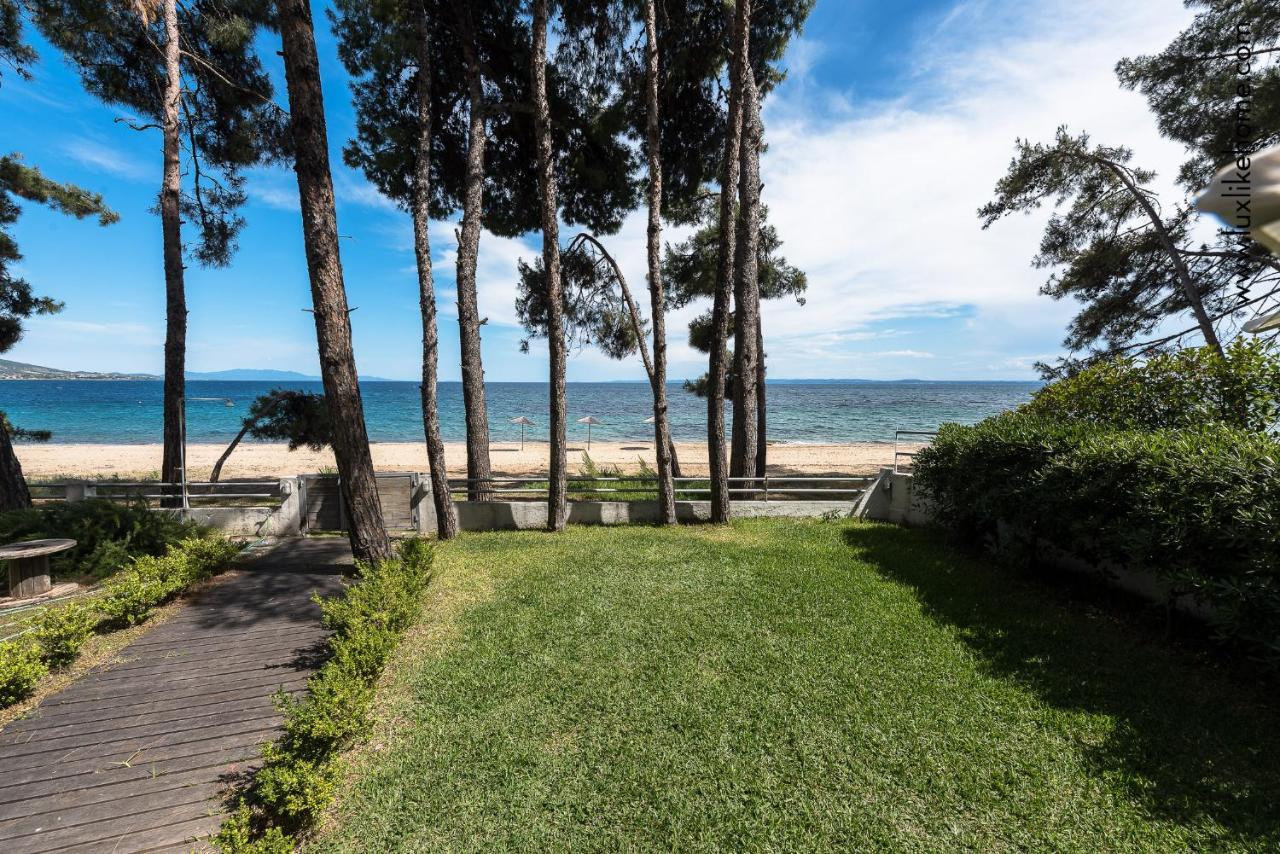 #Luxlikehome - Mediterranee Beachfront Summer House Kalyves Polygyrou المظهر الخارجي الصورة