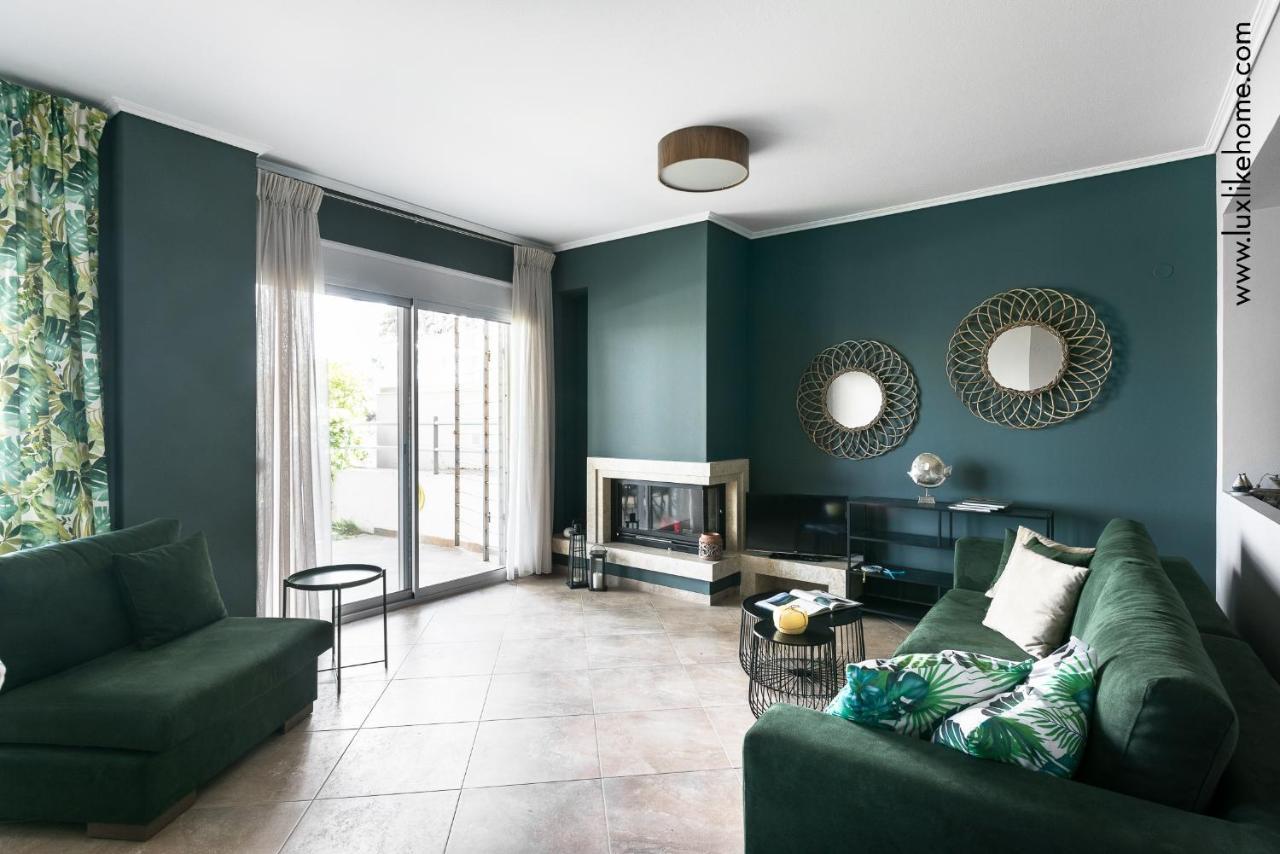 #Luxlikehome - Mediterranee Beachfront Summer House Kalyves Polygyrou المظهر الخارجي الصورة