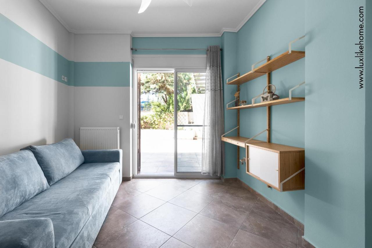 #Luxlikehome - Mediterranee Beachfront Summer House Kalyves Polygyrou المظهر الخارجي الصورة