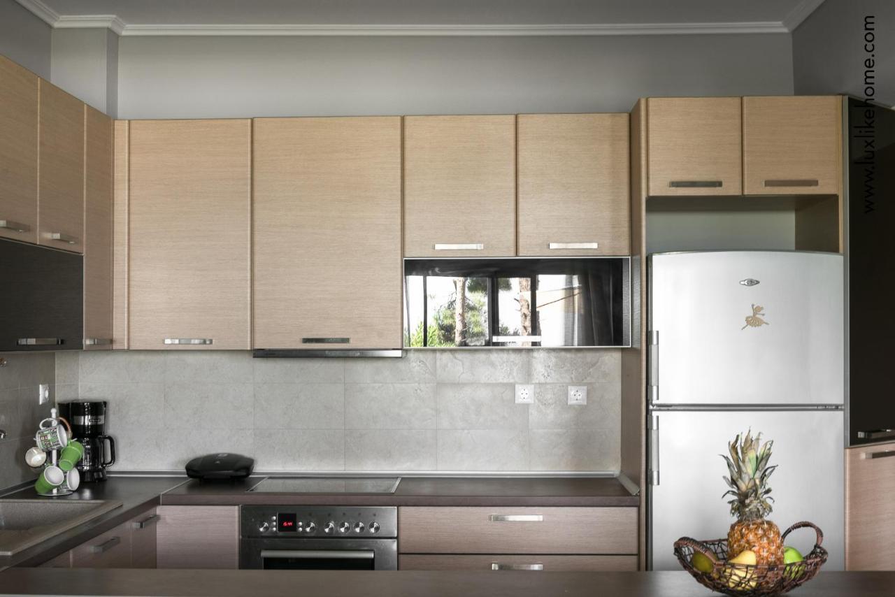 #Luxlikehome - Mediterranee Beachfront Summer House Kalyves Polygyrou المظهر الخارجي الصورة
