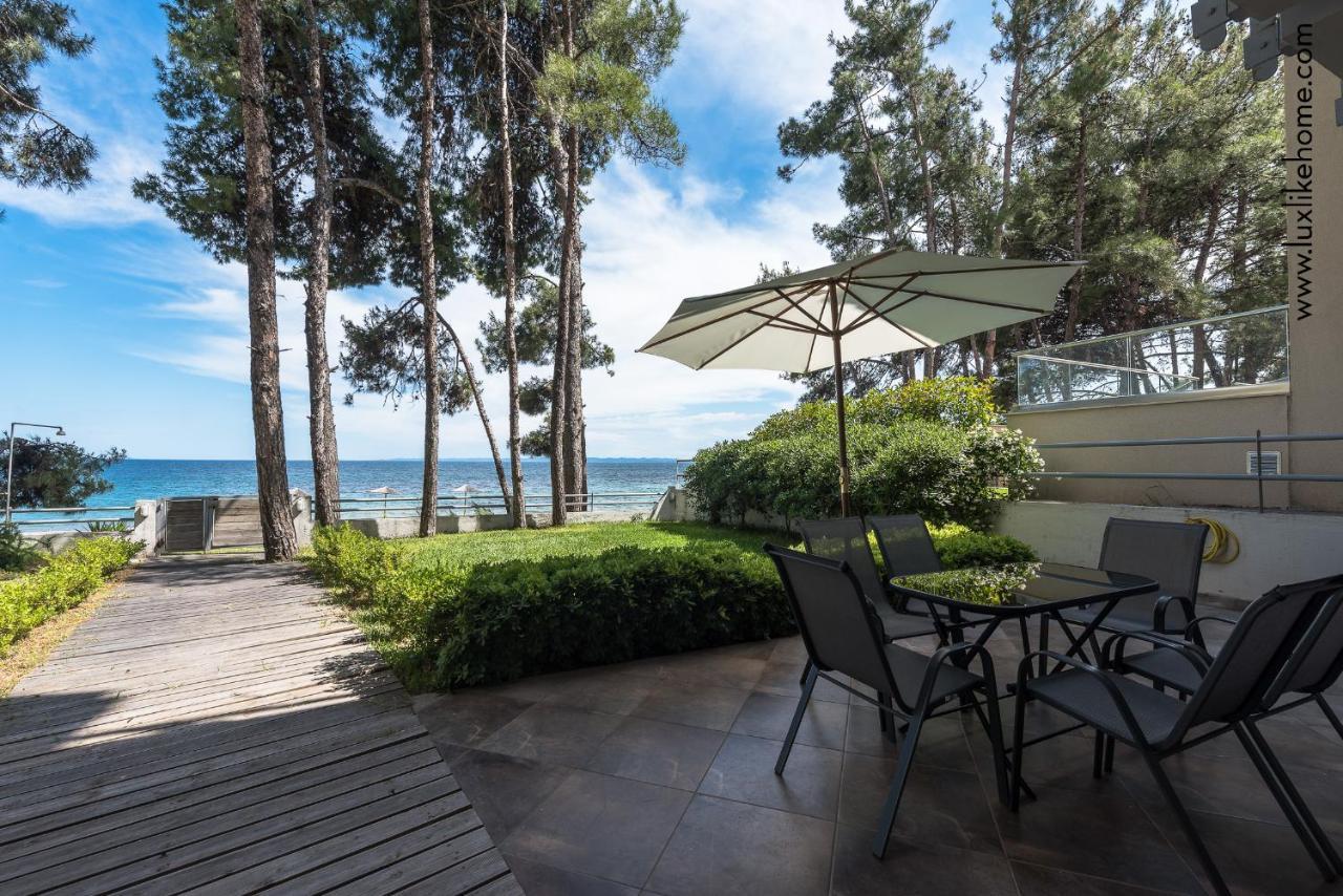 #Luxlikehome - Mediterranee Beachfront Summer House Kalyves Polygyrou المظهر الخارجي الصورة