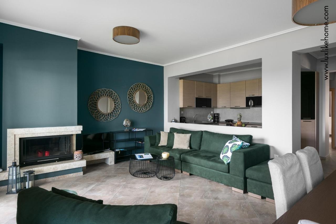 #Luxlikehome - Mediterranee Beachfront Summer House Kalyves Polygyrou المظهر الخارجي الصورة