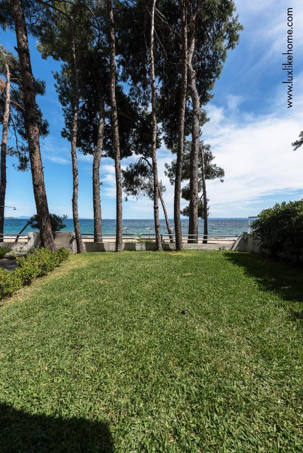 #Luxlikehome - Mediterranee Beachfront Summer House Kalyves Polygyrou المظهر الخارجي الصورة